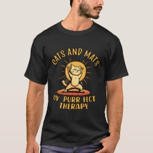 T-shirt Méditation Yoga Pose Zen Avec Yoga Chat