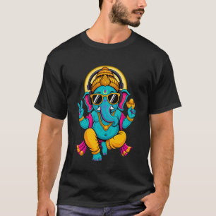 T-shirt Méditation Yoga Puja Ganesha hindou Murti Eléphant