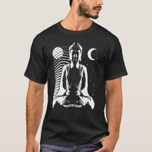T-shirt Méditer Le Bouddha Dans Le Style Yin Yang Avec Jou