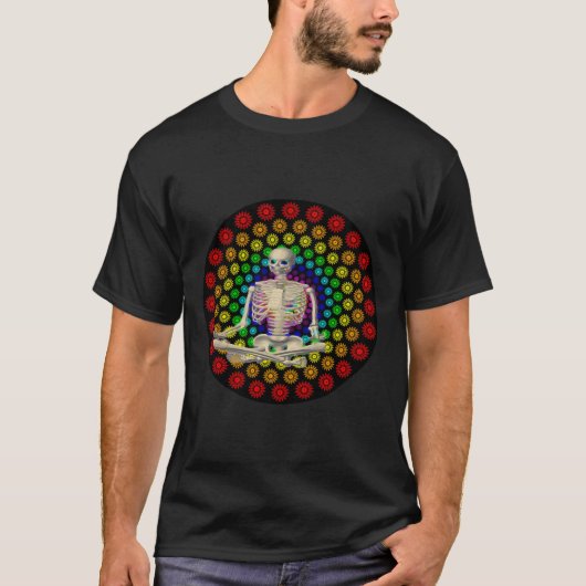 T-shirt Méditer le squelette (Devant)