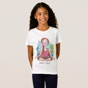 T-Shirt Méditer une fille avec des Plantes