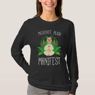 T-shirt Méditez le Manifeste Aligné Cute Llama Doing Yoga