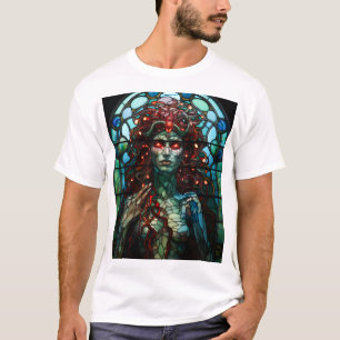 T-shirt Medusa - Fenêtre en verre tendu Style Tiffany