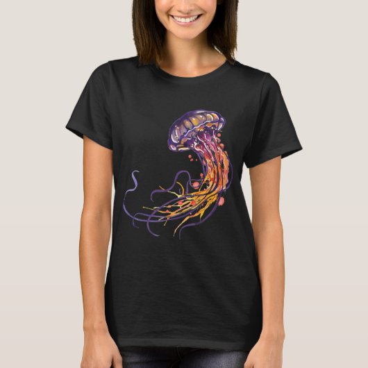 T-shirt Méduse aquarelle (Devant)