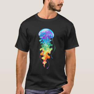 T-shirt Méduse arc-en-ciel