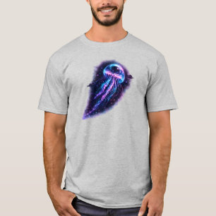 T-shirt Méduse astronaute cosmique néon esthétique de l'es