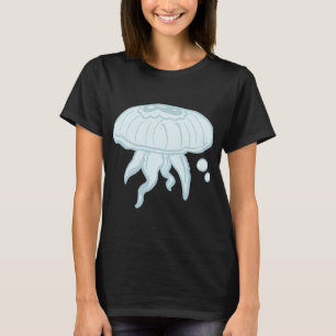 T-shirt méduse bleu clair avec des bulles