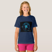 T-shirt Méduse commune dans l'espace sous-marin (Devant entier)