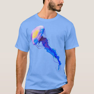 T-shirt Méduse d'art bleu