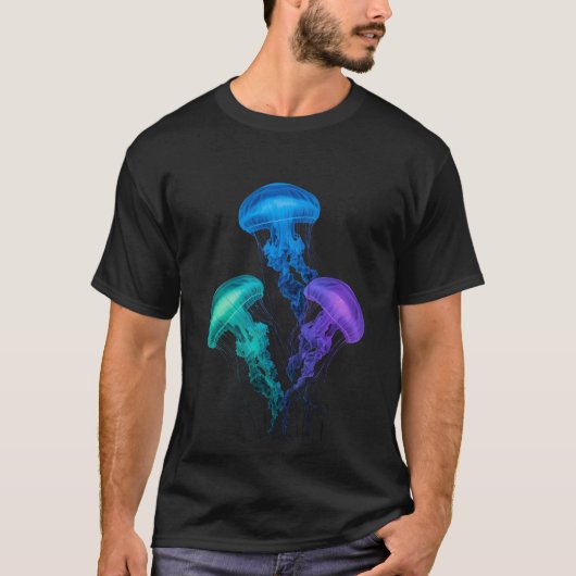 T-shirt Méduse luminescente de l'abîme (Devant)