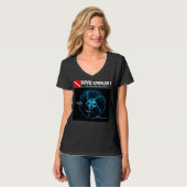 T-shirt Méduse lune dans l'espace sous-marin (Devant entier)
