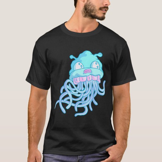 T-shirt Méduse poisson blob (Devant)