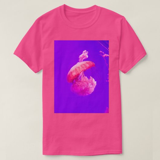 T-shirt Méduse rose et pourpre (Design devant)