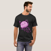 T-shirt Méduse rose mignonne (Devant entier)