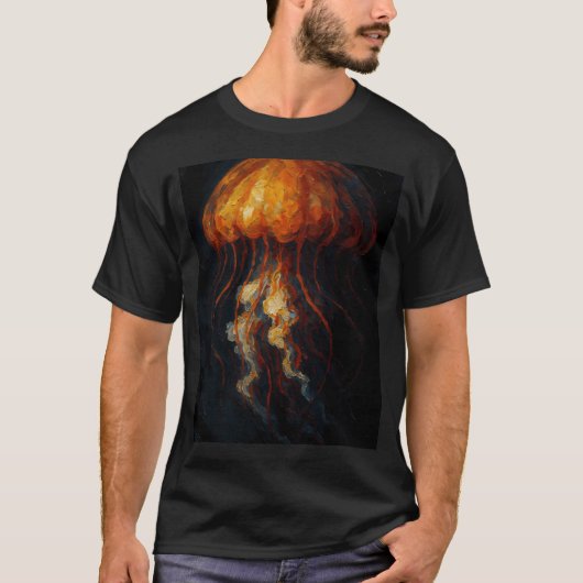 T-shirt méduse sur toile (Devant)