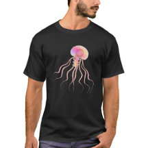 Méduse translucide rose