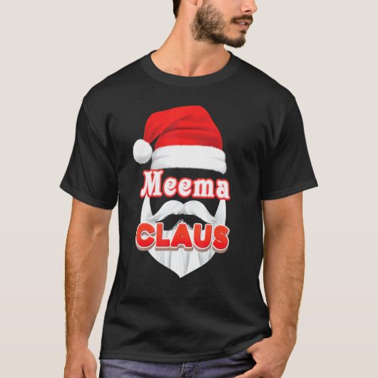 T-shirt Meema Claus Noël Père Noël Face Joyeux et moche Sw (Devant)