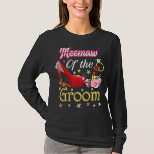 T-shirt Meemaw Du Groom Joyeux Mariage Flower Chaussure ro