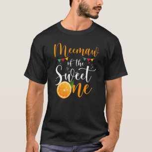 T-shirt MeeMaw of the Sweet Un 1er Anniversaire Famille Or