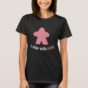 T-shirt Meeple du jeu de plateau rose