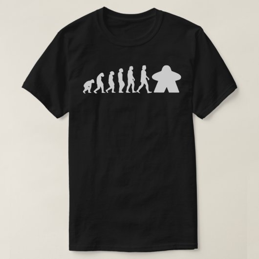 T-shirt Meeple Evolution Funny Tabletop Vêtements de jeu (Design devant)