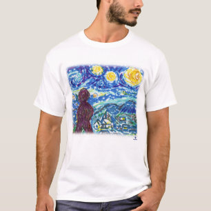 T-shirt Meeple Starry Night Board Jeu Art