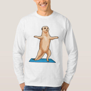 T-shirt Meerkat à Fitness Exercice d'étirement