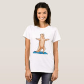T-shirt Meerkat à Fitness Exercice d'étirement (Devant entier)