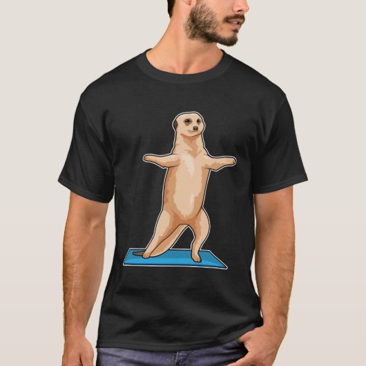 T-shirt Meerkat à Fitness Exercice d'étirement (Devant)