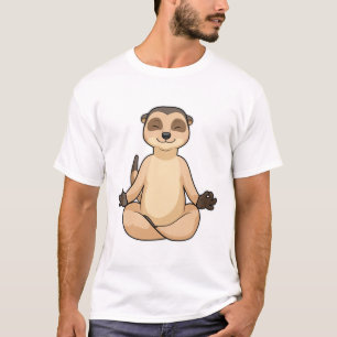 T-shirt Meerkat à la méditation de Yoga