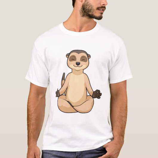 T-shirt Meerkat à la méditation de Yoga (Devant)