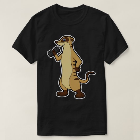 T-shirt Meerkat à l'entraînement Force avec Dumbbell (Design devant)