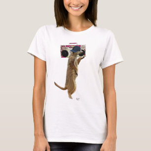 T-shirt Meerkat avec Boom Box Ghetto Blaster 2