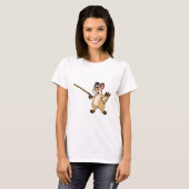 T-shirt Meerkat avec Casquette et bâton de marche (Devant entier)