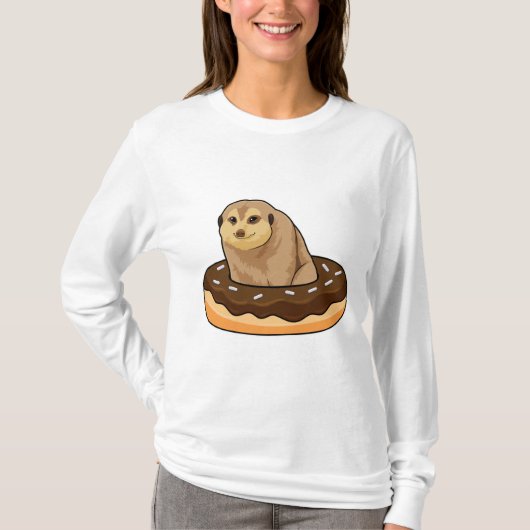 T-shirt Meerkat avec Donut (Devant)