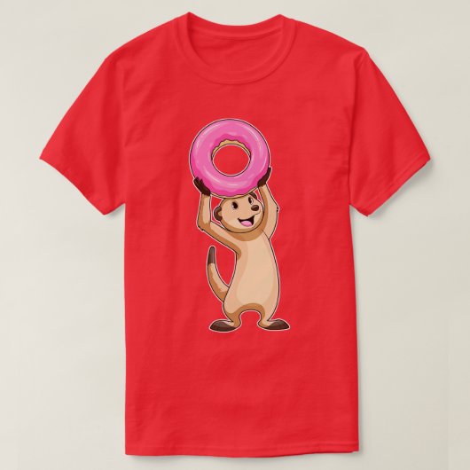 T-shirt Meerkat avec Donut (Design devant)