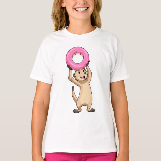 T-shirt Meerkat avec Donut (Devant)