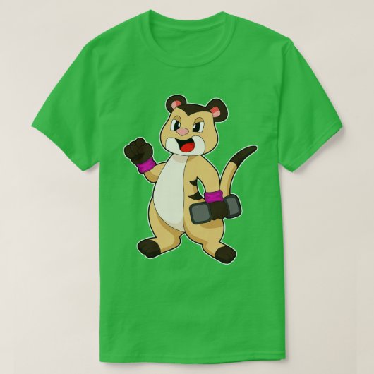 T-shirt Meerkat avec Dumbbell (Design devant)