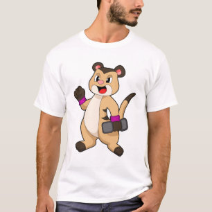 T-shirt Meerkat avec Dumbbell