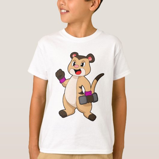T-shirt Meerkat avec Dumbbell (Devant)
