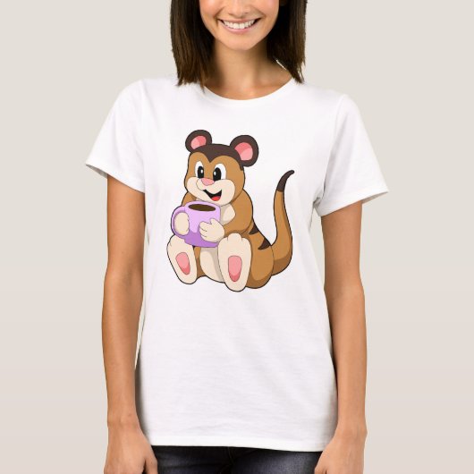 T-shirt Meerkat avec la coupe du café (Devant)