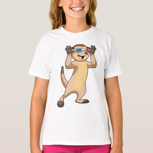 T-shirt Meerkat avec lunettes (Devant)