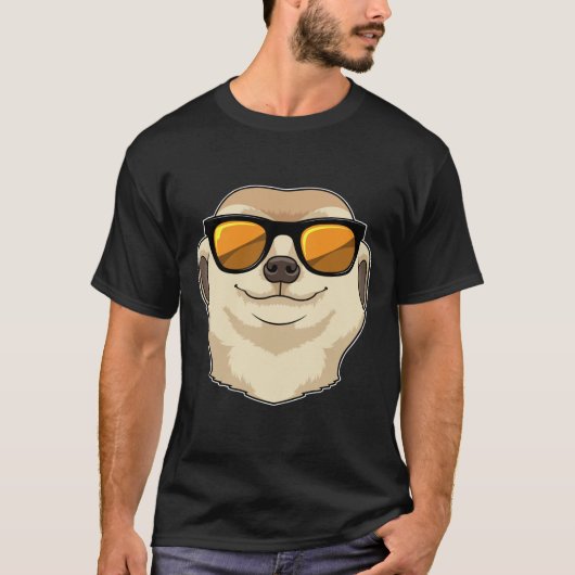 T-shirt Meerkat avec lunettes de soleil (Devant)
