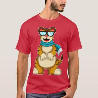 T-shirt Meerkat avec lunettes de soleil Écharpe