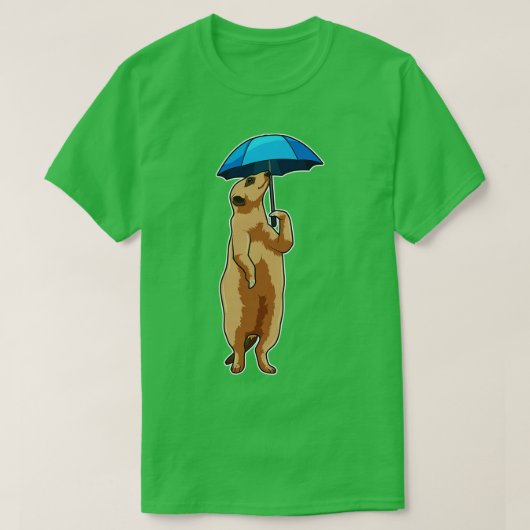 T-shirt Meerkat avec parapluie (Design devant)