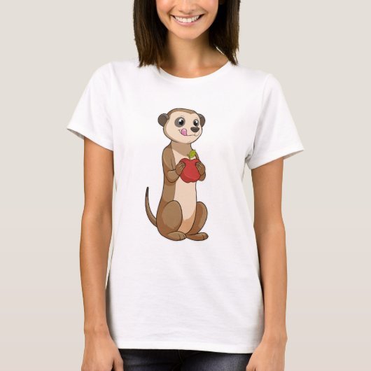 T-shirt Meerkat avec pomme (Devant)