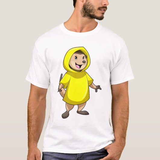 T-shirt Meerkat avec Raincoat (Devant)