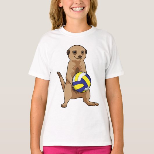 T-shirt Meerkat avec volleyball (Devant)