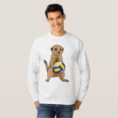 T-shirt Meerkat avec volleyball (Devant entier)