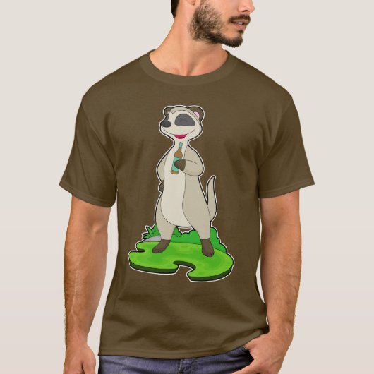 T-shirt Meerkat Bottle Beer (Devant)